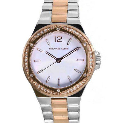 Orologio da donna Michael Kors Lennox con accenti di cristallo quadrante argento al quarzo MK6989