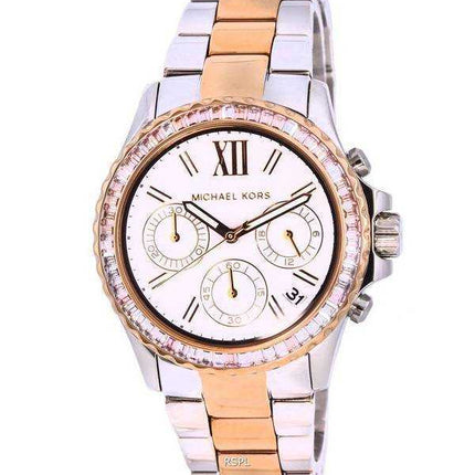 Orologio da donna Michael Kors Everest cronografo quadrante bianco quarzo MK7214