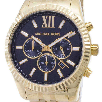 Michael Kors Cronografo Lexington quadrante nero Gold-tone MK8286 Orologio da uomo