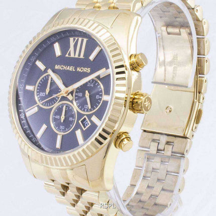 Michael Kors Cronografo Lexington quadrante nero Gold-tone MK8286 Orologio da uomo