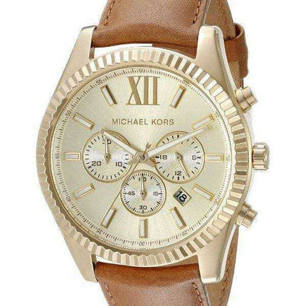 Orologio da uomo Michael Kors Lexington Chronograph Gold Dial MK8447