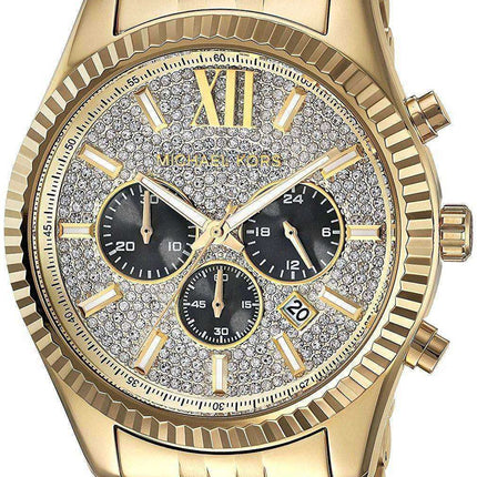 Orologio da uomo Michael Kors Lexington Cronografo al quarzo con accento in cristallo MK8494
