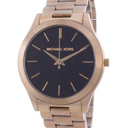 Orologio da uomo Michael Kors Slim Runway con quadrante nero al quarzo MK8795