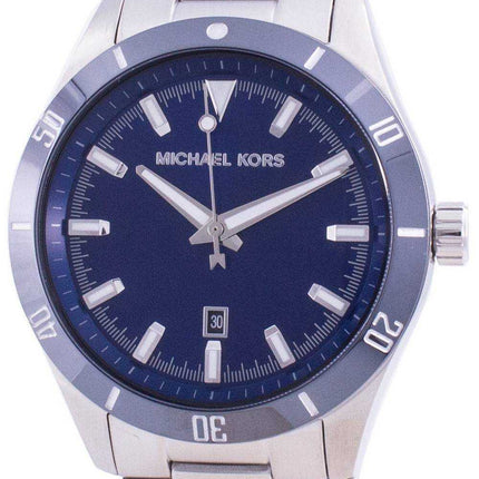 Orologio da uomo Michael Kors Layton con quadrante blu al quarzo in acciaio inossidabile MK8815