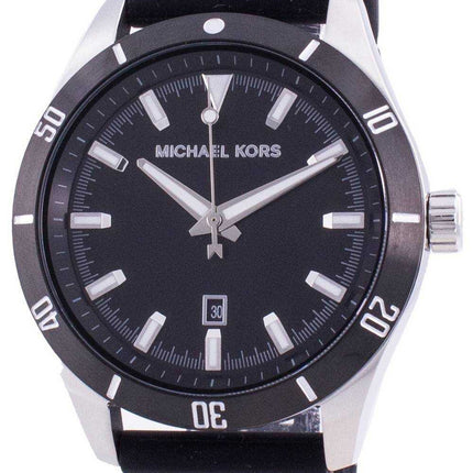 Orologio da uomo Michael Kors Layton quadrante nero cinturino in silicone al quarzo MK8819