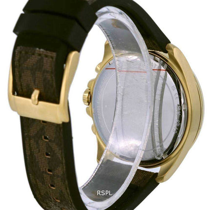 Orologio da uomo Michael Kors Oversize Brecken Logo Chronograph Leather Quartz MK8849 da uomo