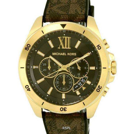 Orologio da uomo Michael Kors Oversize Brecken Logo Chronograph Leather Quartz MK8849 da uomo