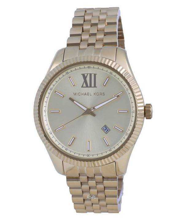 Orologio da uomo Michael Kors Lexington con quadrante in oro al quarzo MK8857