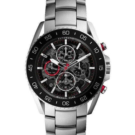 Orologio da uomo Michael Kors Jetmaster Automatic Transparent Dial MK9011 ricondizionato
