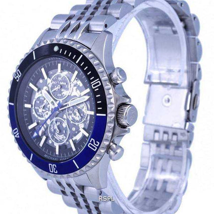 Orologio da uomo Michael Kors Bayville Skeleton in acciaio inossidabile automatico MK9045