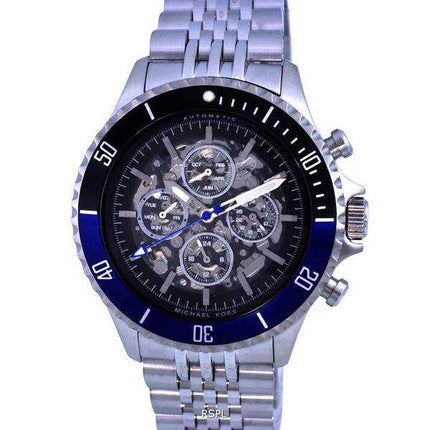 Orologio da uomo Michael Kors Bayville Skeleton in acciaio inossidabile automatico MK9045