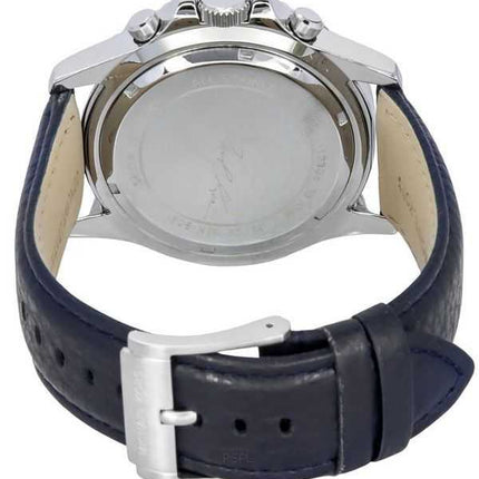 Orologio da uomo Michael Kors Everest cronografo in pelle blu scuro quadrante nero al quarzo MK9091 100M