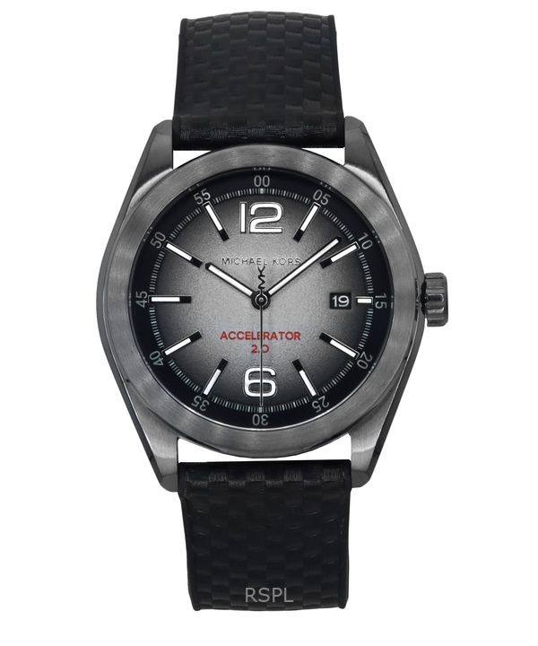 Orologio da uomo Michael Kors Accelerator 2.0 con cinturino in silicone e quadrante grigio al quarzo MK9175