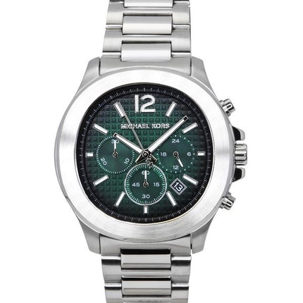 Orologio da uomo Michael Kors Oversized Sage Chronograph in acciaio inossidabile con quadrante verde al quarzo MK9191