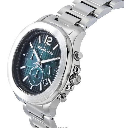 Orologio da uomo Michael Kors Oversized Sage Chronograph in acciaio inossidabile con quadrante verde al quarzo MK9191