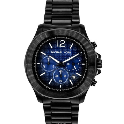 Orologio da uomo Michael Kors Oversized Sage Chronograph in acciaio inossidabile con quadrante blu al quarzo MK9193