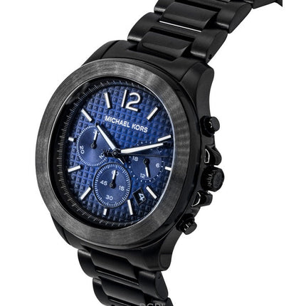 Orologio da uomo Michael Kors Oversized Sage Chronograph in acciaio inossidabile con quadrante blu al quarzo MK9193