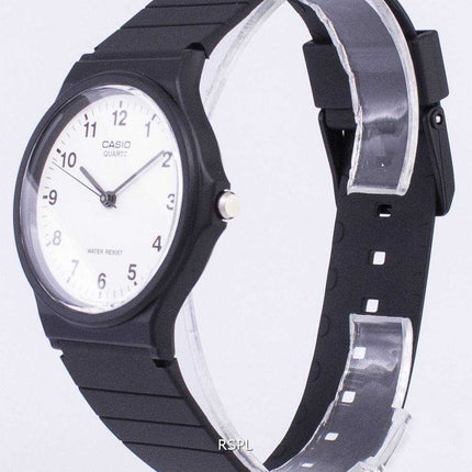 Orologio da uomo Casio Classic analogico al quarzo quadrante bianco MQ-24-7BLDF MQ-24-7BL