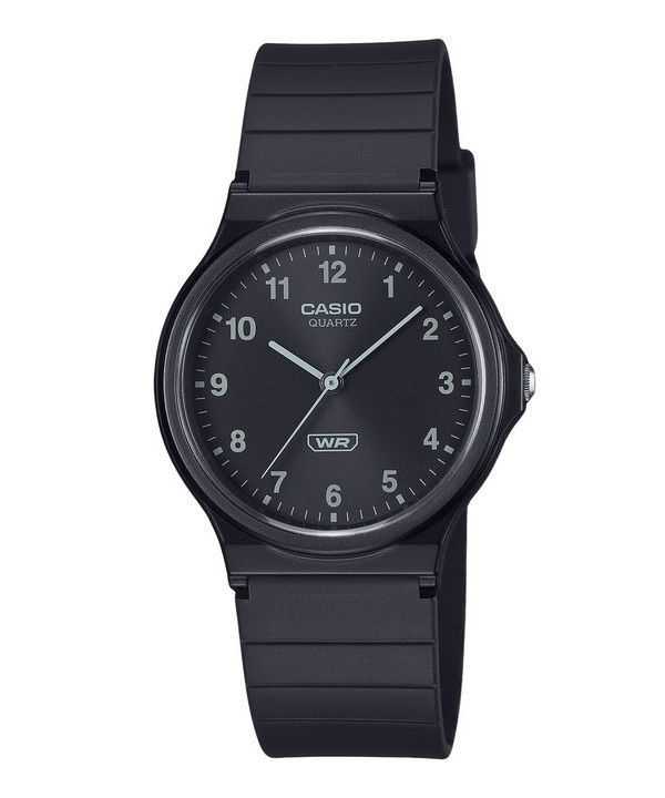 Casio POP Analog Bio Based Resin Strap Quadrante Nero Quarzo MQ-24B-1B Orologio Unisex
