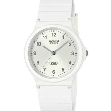 Casio POP Analog Bio Based Resin Strap Silver Dial Quartz MQ-24B-7B Orologio Unisex