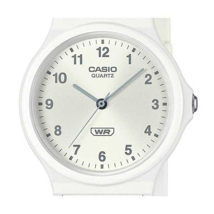 Casio POP Analog Bio Based Resin Strap Silver Dial Quartz MQ-24B-7B Orologio Unisex