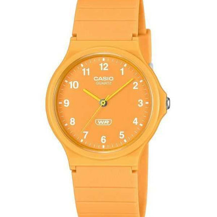 Casio POP Analog Bio Based Resin Strap Orange Dial Quartz MQ-24B-9B Orologio unisex