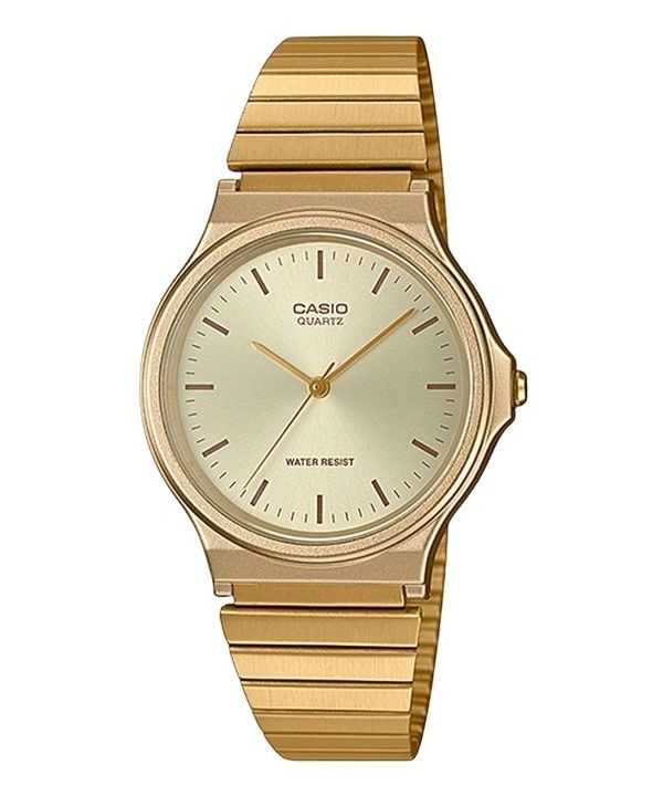 Orologio da uomo Casio Analogico Oro Acciaio Inossidabile Quadrante Champagne Quarzo MQ-24G-9E