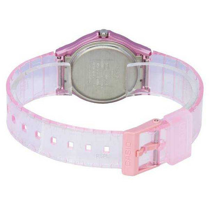 Orologio da donna Casio POP analogico rosa con cinturino in resina trasparente al quarzo MQ-24S-4B MQ24S-4B