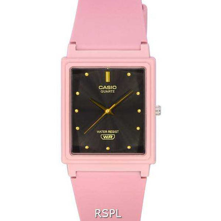 Orologio da donna Casio analogico cinturino in resina rosa quadrante nero al quarzo MQ-38UC-4A MQ38UC-4A