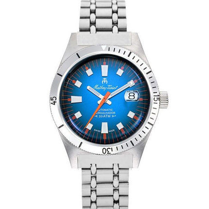 Mathey-Tissot Mergulhador acciaio inossidabile quadrante blu orologio da uomo automatico MRG1 200M con cinturino extra