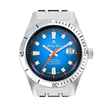 Mathey-Tissot Mergulhador acciaio inossidabile quadrante blu orologio da uomo automatico MRG1 200M con cinturino extra