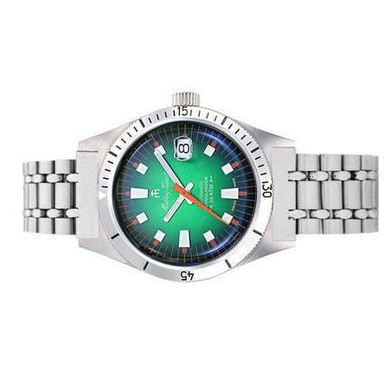Orologio da uomo Mathey-Tissot Mergulhador in acciaio inossidabile con quadrante verde automatico MRG2 200M con cinturino extra
