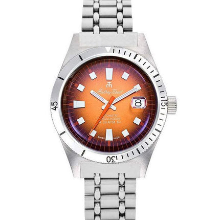 Orologio da uomo Mathey-Tissot Mergulhador in acciaio inossidabile con quadrante arancione automatico MRG3 200M con cinturino ex