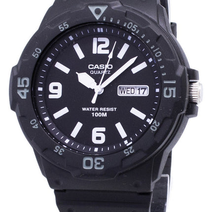 Orologio da uomo Casio Quartz Analog 100M nero con cinturino in resina MRW-200H-1B2VDF MRW200H-1B2VDF Orologio da uomo
