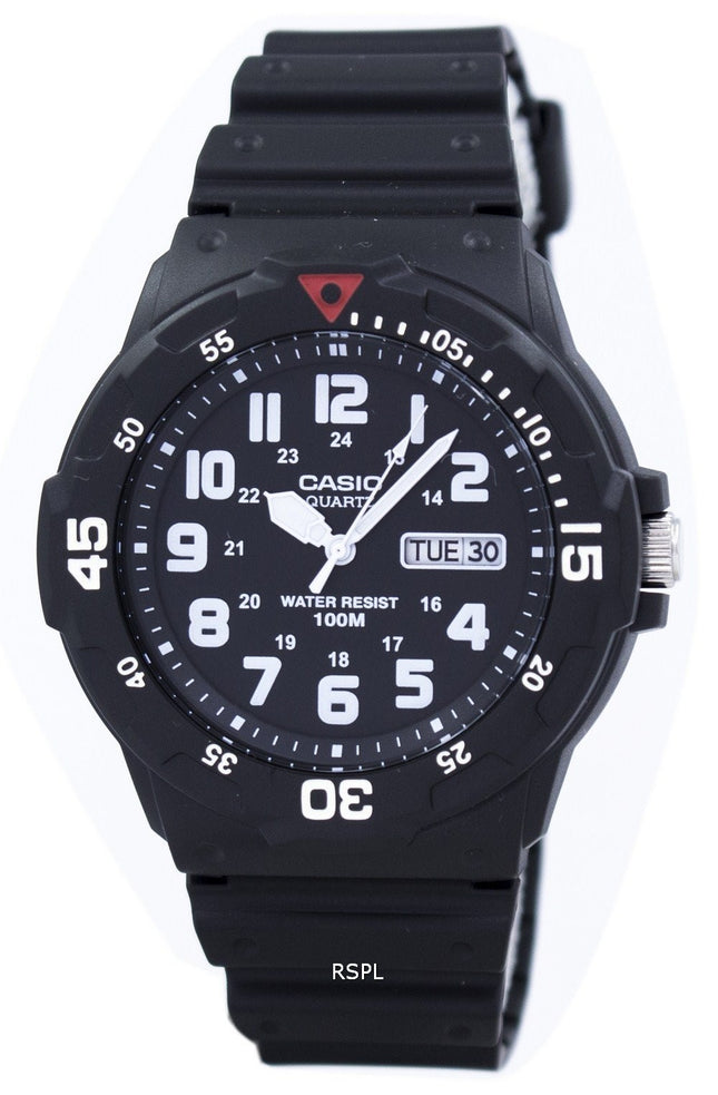 Orologio da uomo Casio Quartz Analog 100M con cinturino in resina nera MRW-200H-1BVDF MRW200H-1BVDF Orologio da uomo