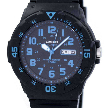 Orologio da uomo Casio Quartz 100M analogico quadrante nero MRW-200H-2BVDF MRW200H-2BVDF