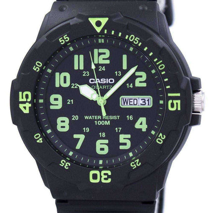 Orologio da uomo analogico al quarzo Casio con quadrante nero MRW-200H-3BVDF MRW200H-3BVDF