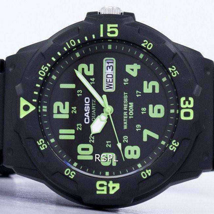 Orologio da uomo analogico al quarzo Casio con quadrante nero MRW-200H-3BVDF MRW200H-3BVDF