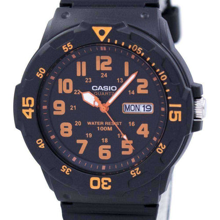 Orologio da uomo analogico al quarzo Casio con quadrante nero MRW-200H-4BVDF MRW200H-4BVDF