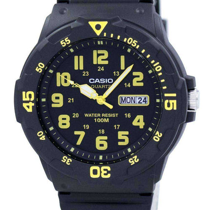 Orologio da uomo analogico al quarzo Casio con quadrante nero MRW-200H-9BVDF MRW-200H-9BV