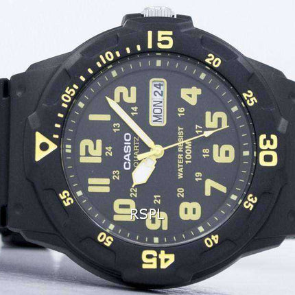 Orologio da uomo analogico al quarzo Casio con quadrante nero MRW-200H-9BVDF MRW-200H-9BV