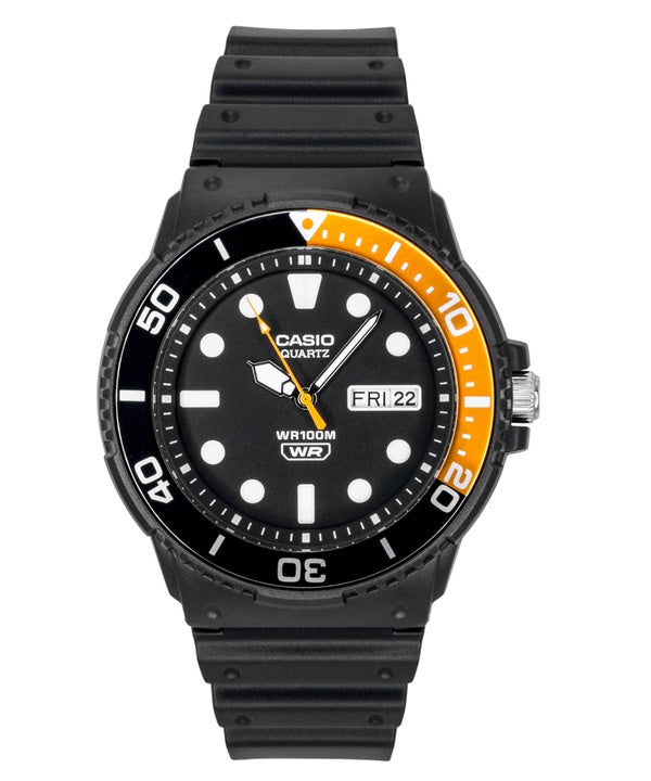 Orologio da uomo Casio analogico con cinturino in resina quadrante nero al quarzo MRW-230H-1E4V 100M