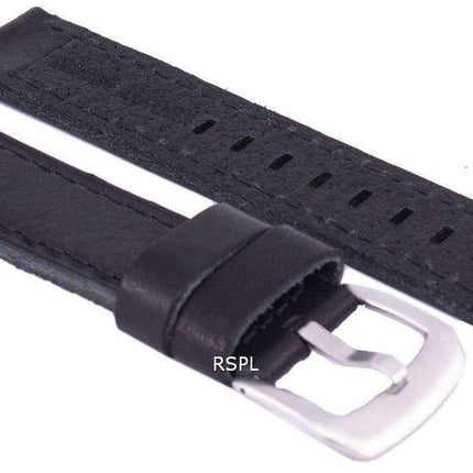 Cinturino per orologio in pelle di marca con rapporto nero 20 mm
