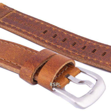 Cinturino per orologio in pelle di marca con rapporto marrone 20 mm