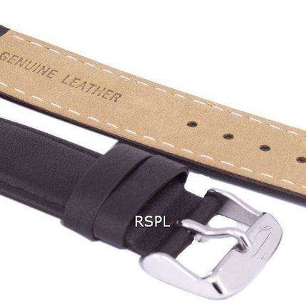 Cinturino per orologio in pelle marrone scuro con rapporto 20 mm