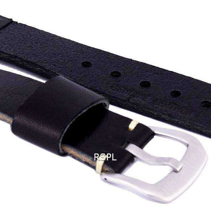Cinturino per orologio in pelle di marca con rapporto nero 20 mm