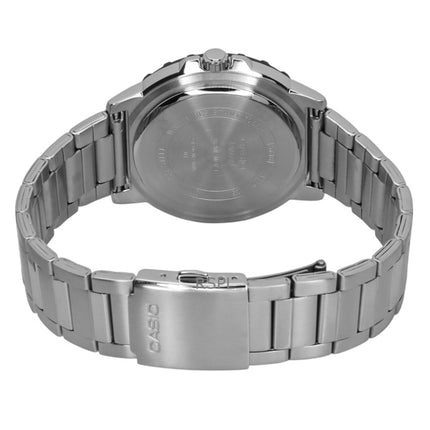 Orologio da uomo Casio Standard Analogico in acciaio inossidabile con quadrante nero al quarzo MTD-125D-1A3V 100M