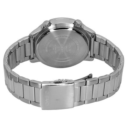 Orologio da uomo Casio Standard Analogico in acciaio inossidabile con quadrante nero al quarzo MTD-130D-1A2V 100M