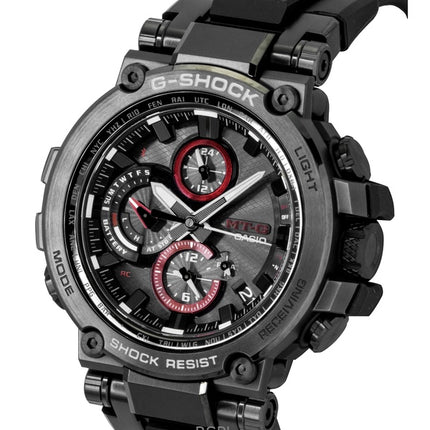 Orologio da uomo Casio G-Shock MT-G Analog Smartphone Link con cinturino in resina e quadrante nero Solar MTG-B1000B-1A 200M