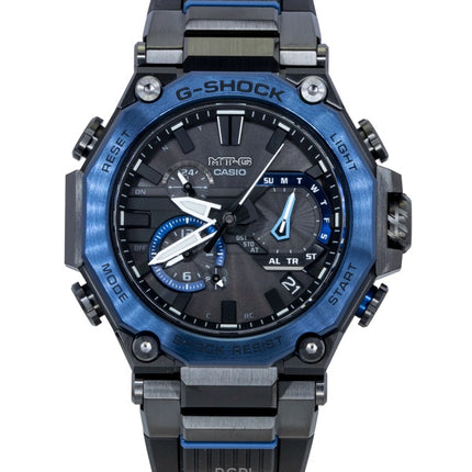 Orologio da uomo Casio G-Shock MT-G Analog Smartphone Link con cinturino in resina e quadrante nero Solar MTG-B2000B-1A2 200M